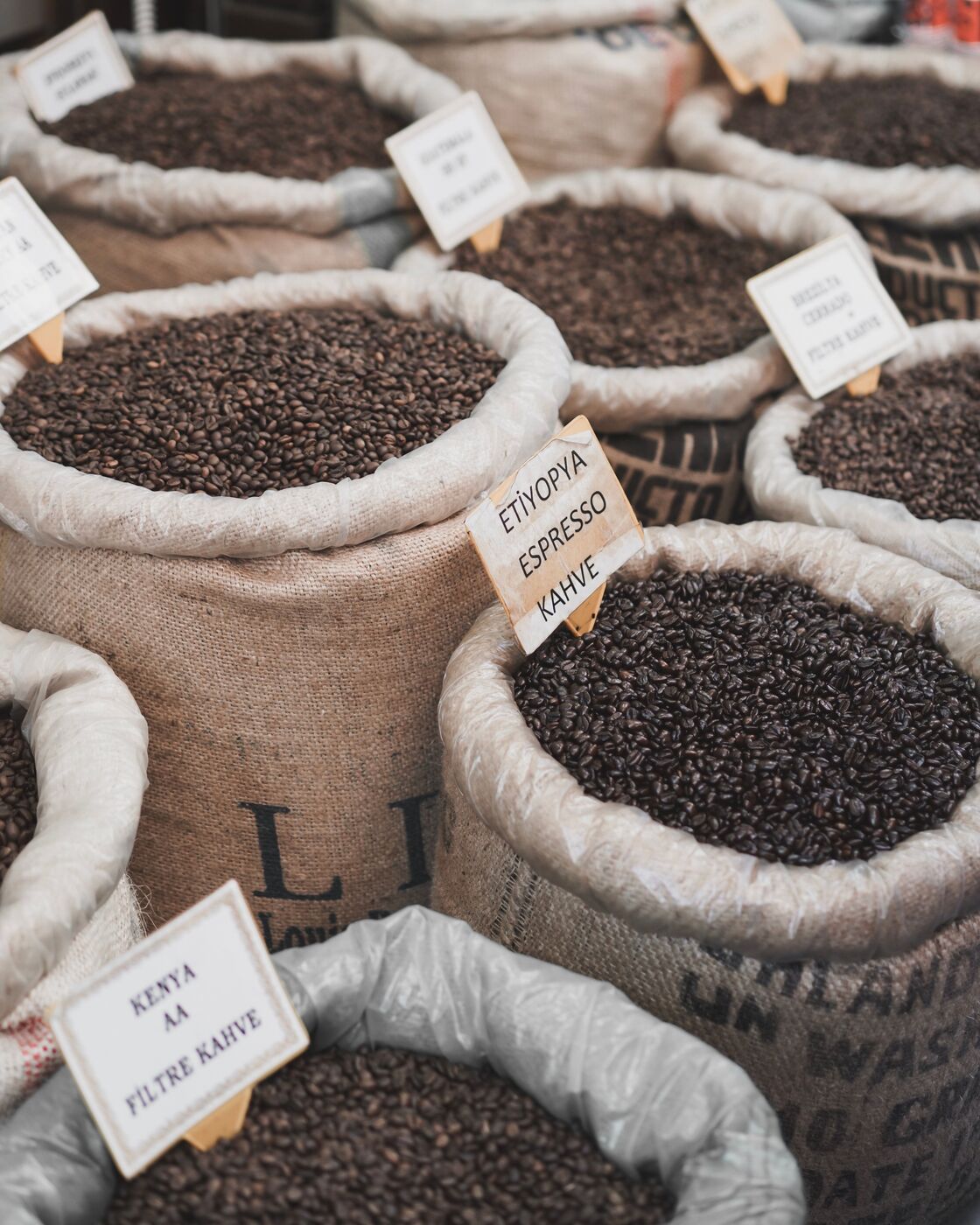 Finished roasted coffee