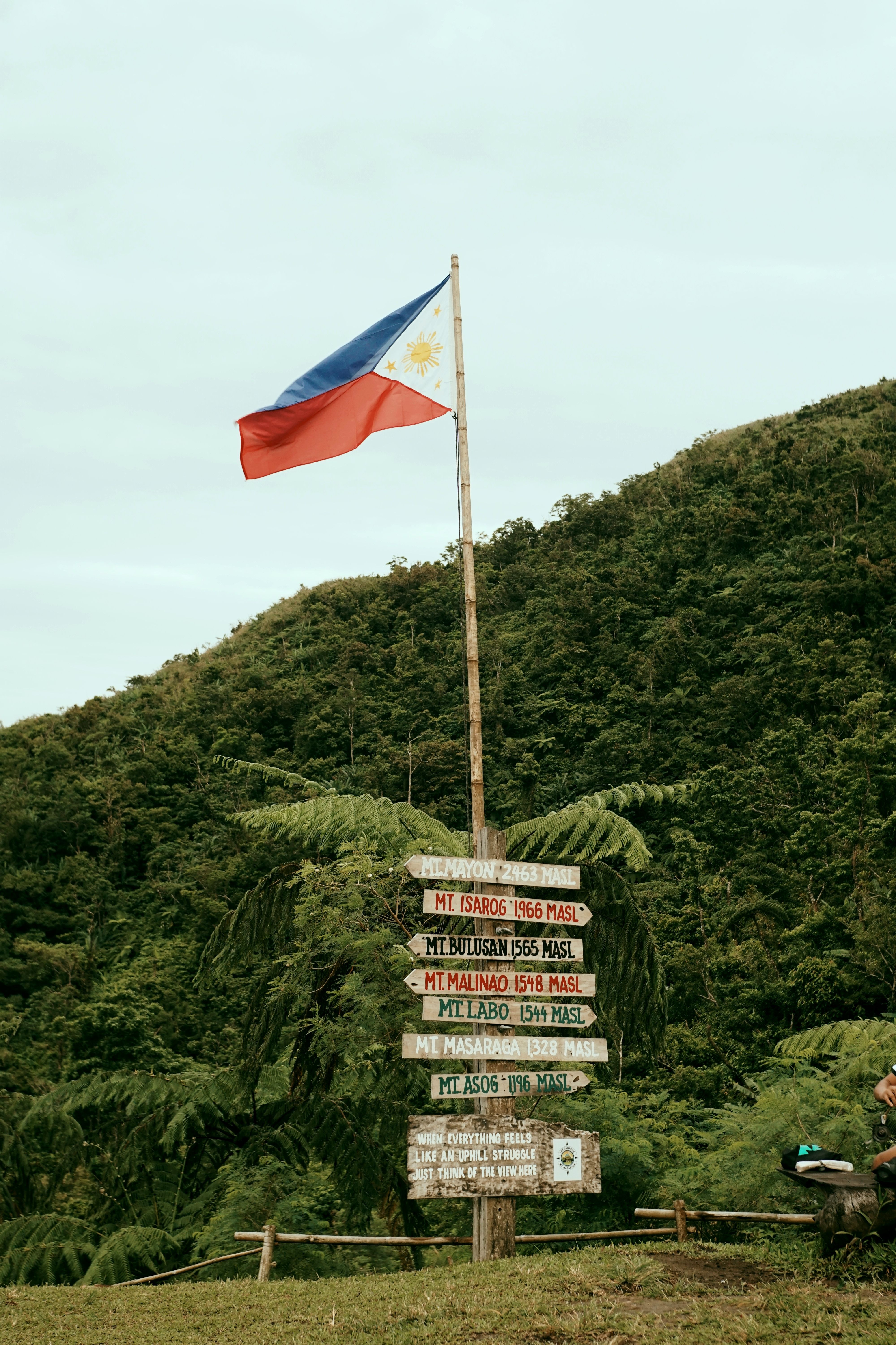 Philippine coffee with the Philippine flag